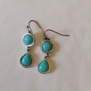 Hypoallergenic Teal Tear Drop Earrings